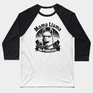 NO PROB-LLAMA! Retro Funny Llama Alpaca Graphic Baseball T-Shirt